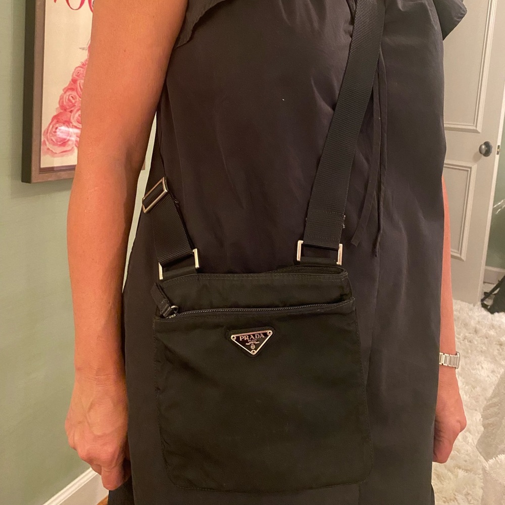 Prada re-nylon saffiano petite crossbody